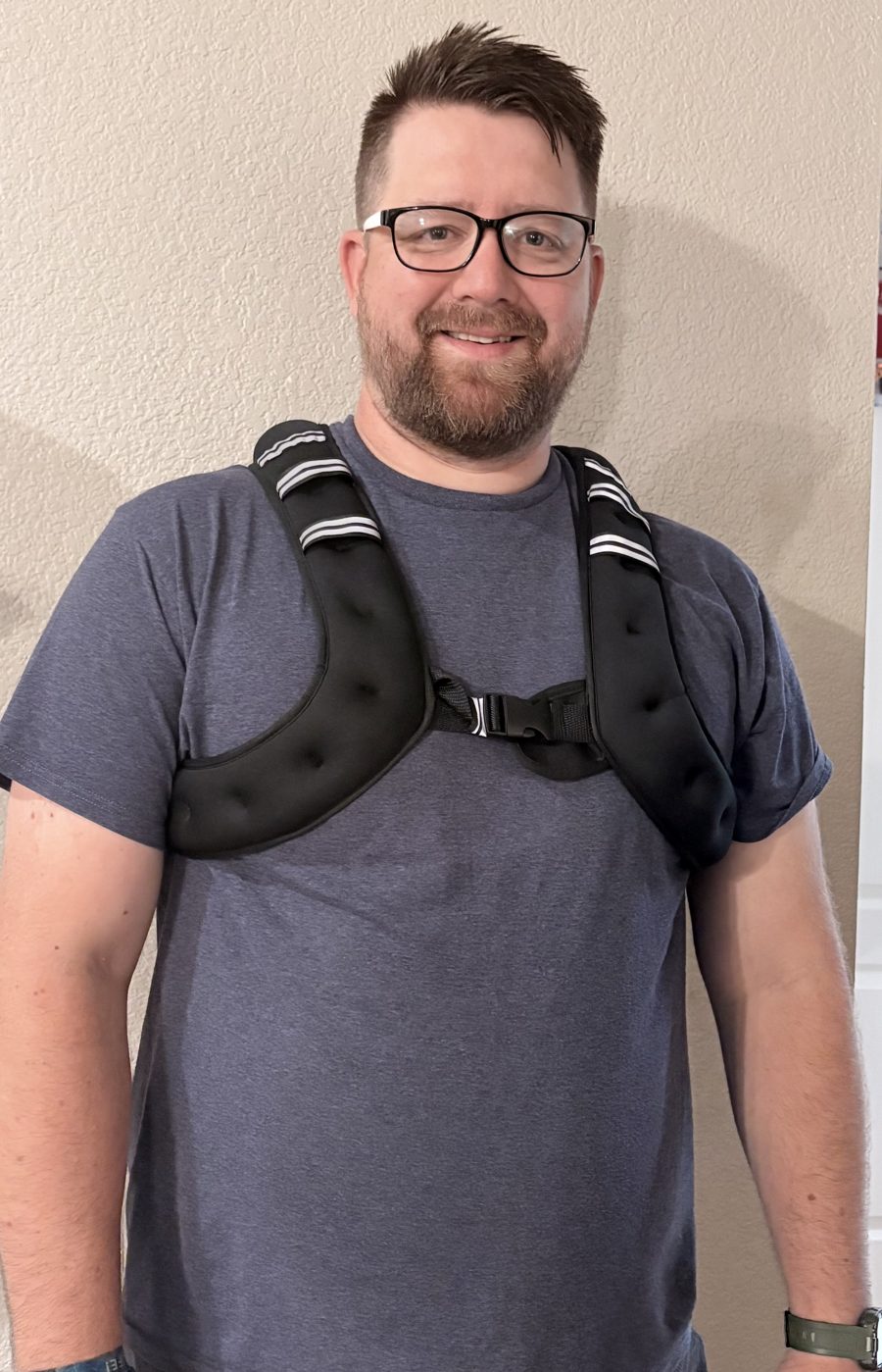 Brett wearing his fixed-weight ZELUS weighted vest